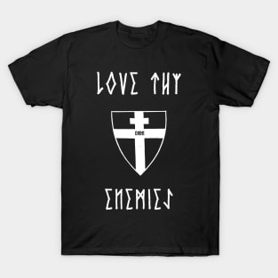 Love Thy Enemies Orthodox Cross Runes Shield Eirene T-Shirt